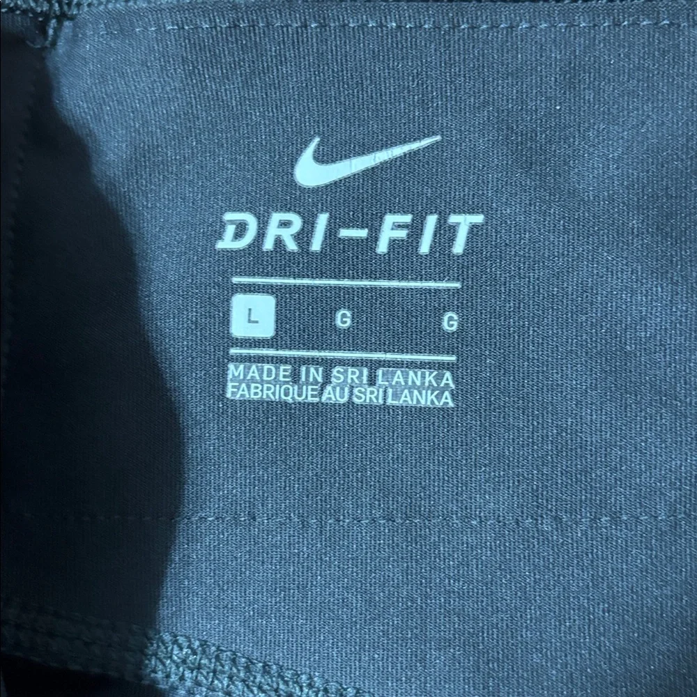 Nike Black Leggings with Blue and Pink Accents